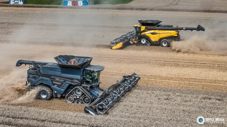 New Holland CR11 & Fendt Ideal 10T im Weizen auf dem Landgut Grapzow. Großmähdrescher im Einsatz 25