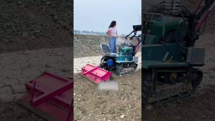 #Small micro-tiller #Ride-on crawler rotary tiller #Agriculture #Mini tiller