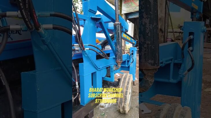 Sonalika tractor pole erection 7 Jack machine post hole digger Bharat workshop subscribe channel