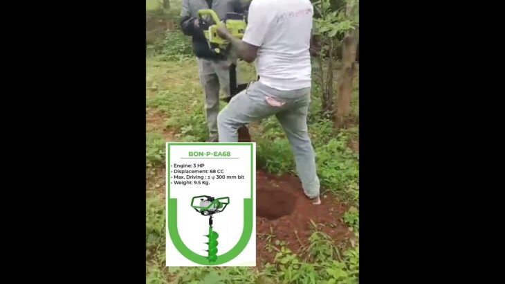 Bonhoeffer Machines Earth Auger BON-P-EA68 Heavy Duty Premium Quality  68cc 3HP Post Hole Digger 9kg