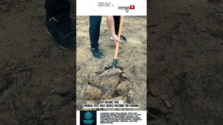 DIY Digging Tool – Manual Post Hole Shovel Machine for Farming