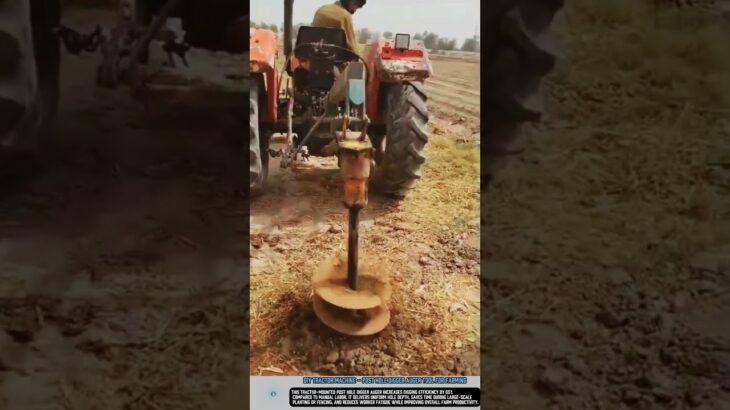 DIY Tractor Machine – Post Hole Digger Auger Tool for Farming