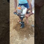 Digging Holes with 68cc petrol Auger #diy #tools