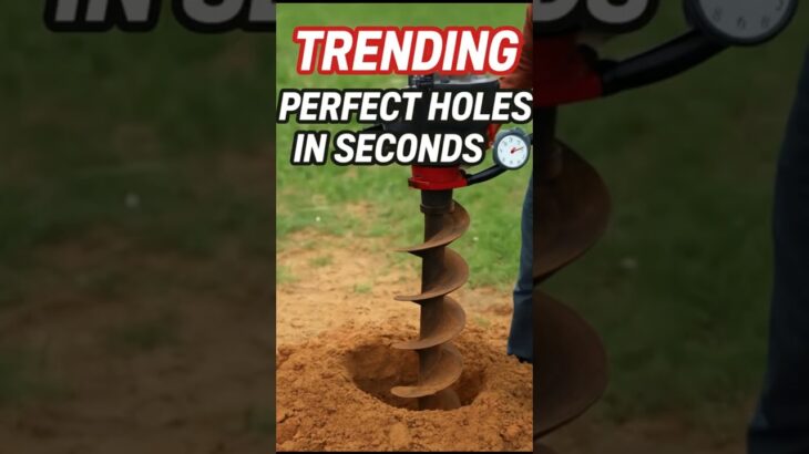 Post Hole Digger Machine in Action