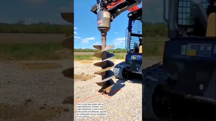 Powerful Kubota Skid Steer with Hydraulic Auger | Fast & Efficient Post Hole Digging