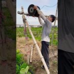 Smart Hole Digger Tool 🌾 | Less Effort, More Work in Farming#shortsfeed #farming #shorts