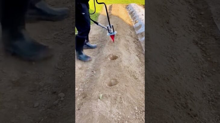unique tool for making planting holes easily and quickly #shorts