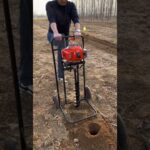 Gas Earth Auger, digging holes for planting trees. #gardening #farming #digger #agribusiness #drill