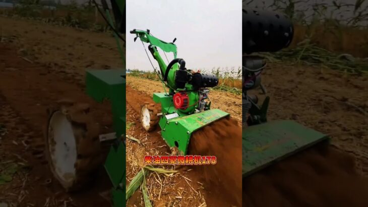 Microtiller Farmer Helper Four-wheel-drive Microtiller Grasscutter.