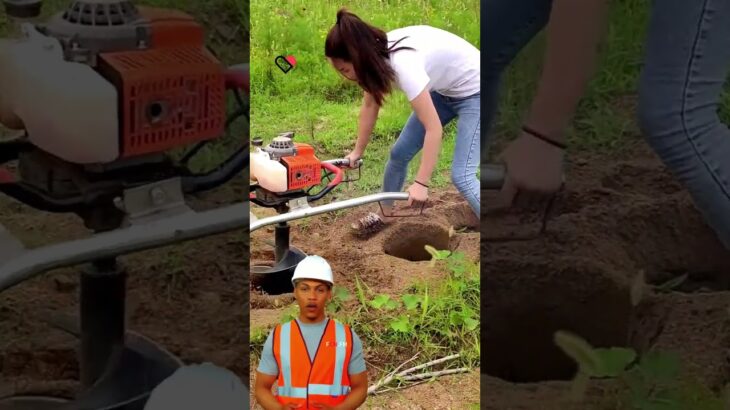 hole digging machine  #fcnfm #digging #civilengineerin #drilling #farmingvideos #youtobeshorts