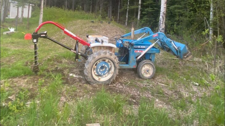 Red Rock(Princess Auto)3 point hitch post hole digger assembly and review