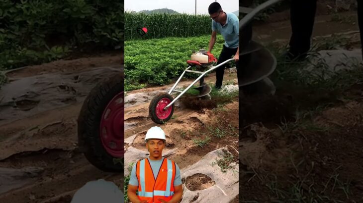 hole digging machine mini #fcnfm  #civilengineerin #digging #earthauger #drilling #youtobeshorts